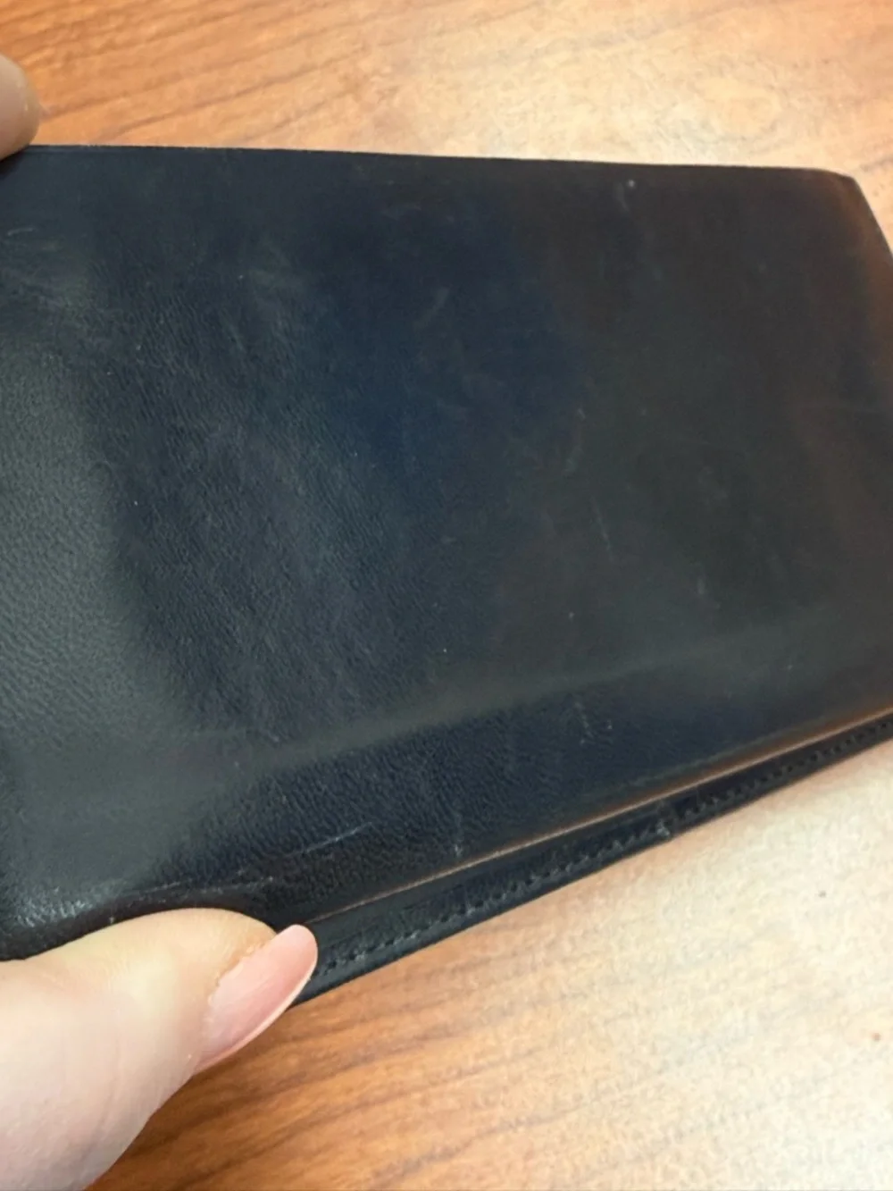 Yves Saint Laurent Black Leather Wallet with Gold YSL Plaque - Picture 5 of 15